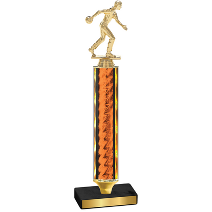 Value Orange Glacier Bowling Trophy