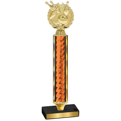 Value Orange Glacier Bowling Trophy