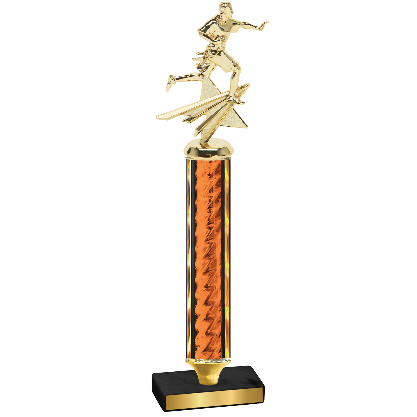 Value Orange Glacier Flag Football Trophy