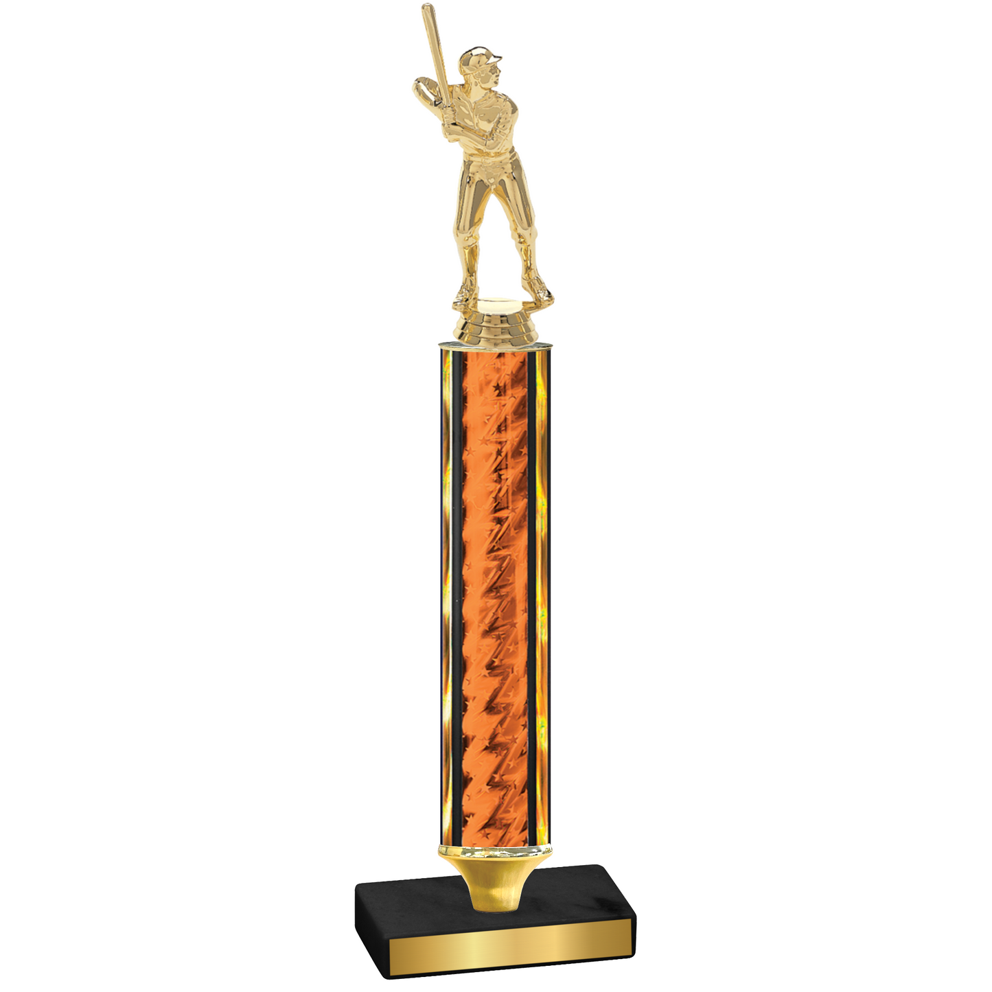 Value Orange Glacier Baseball Trophy