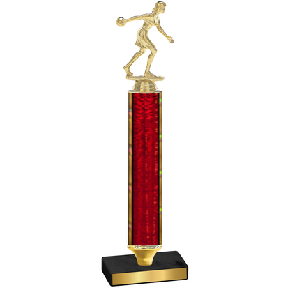 Value Red Glacier Bowling Trophy