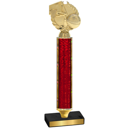 Value Red Glacier Basketball Trophy