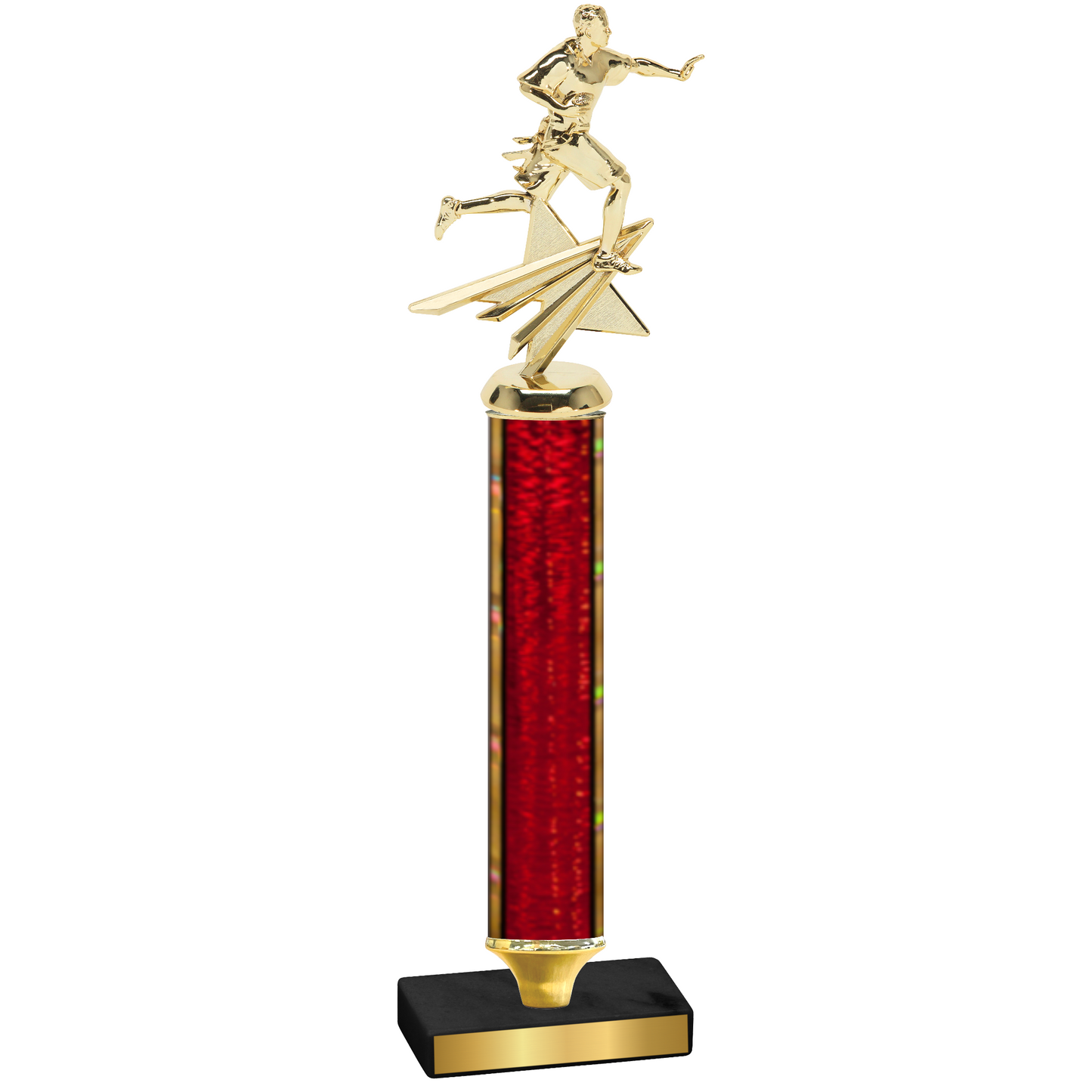 Value Red Glacier Flag Football Trophy