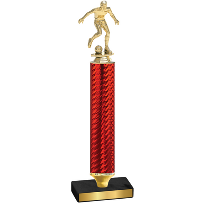 Value Red Carbon Fiber Soccer Trophy