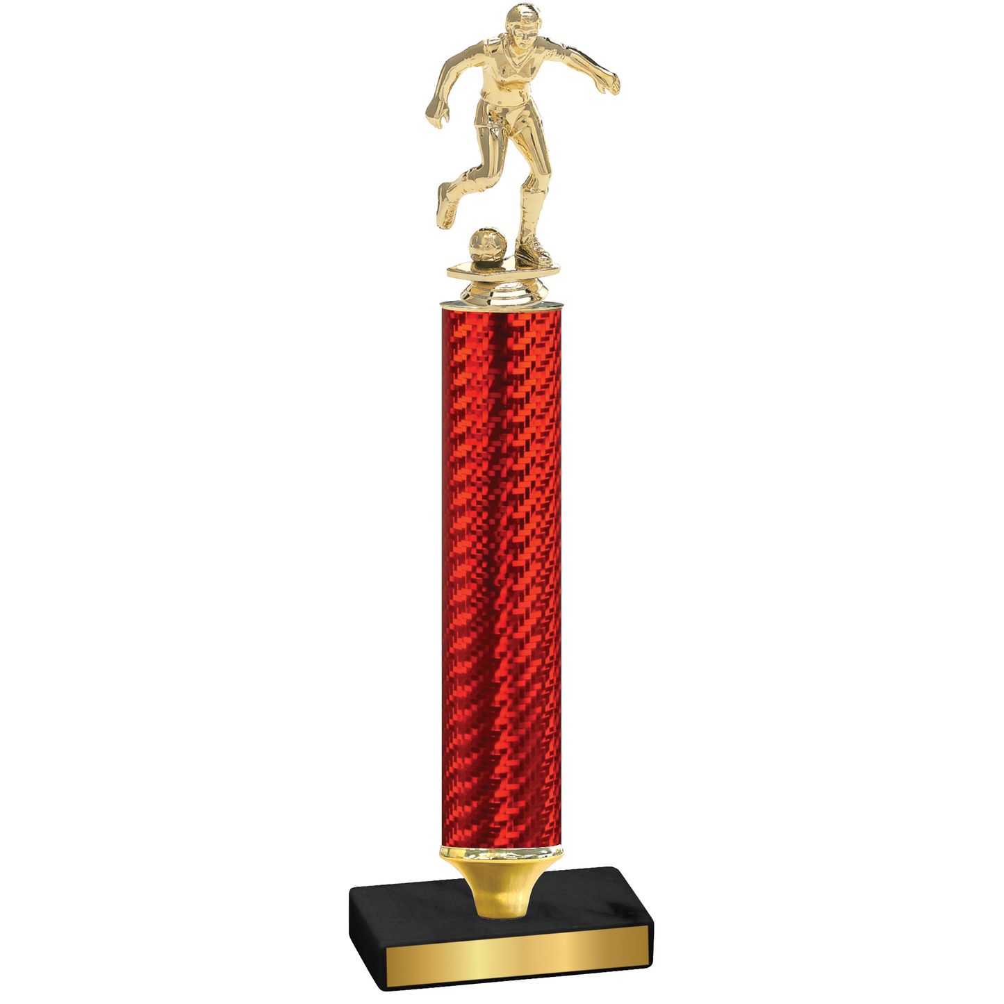 Value Red Carbon Fiber Soccer Trophy