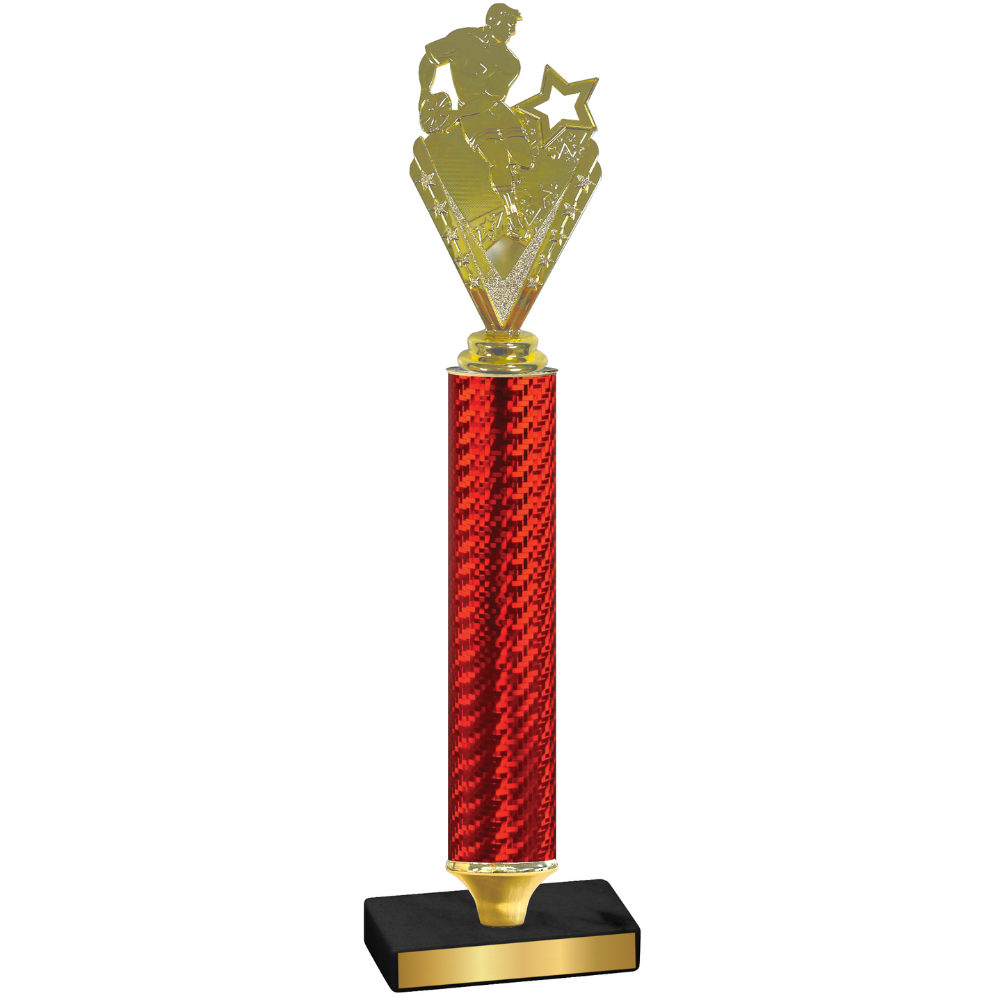 Value Red Carbon Fiber Rugby Trophy