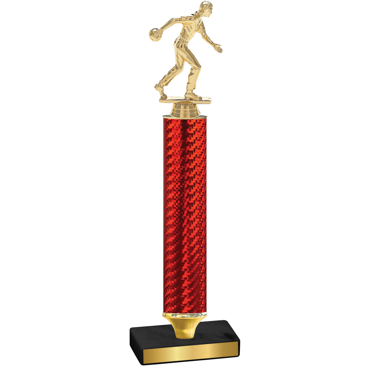 Value Red Carbon Fiber Bowling Trophy