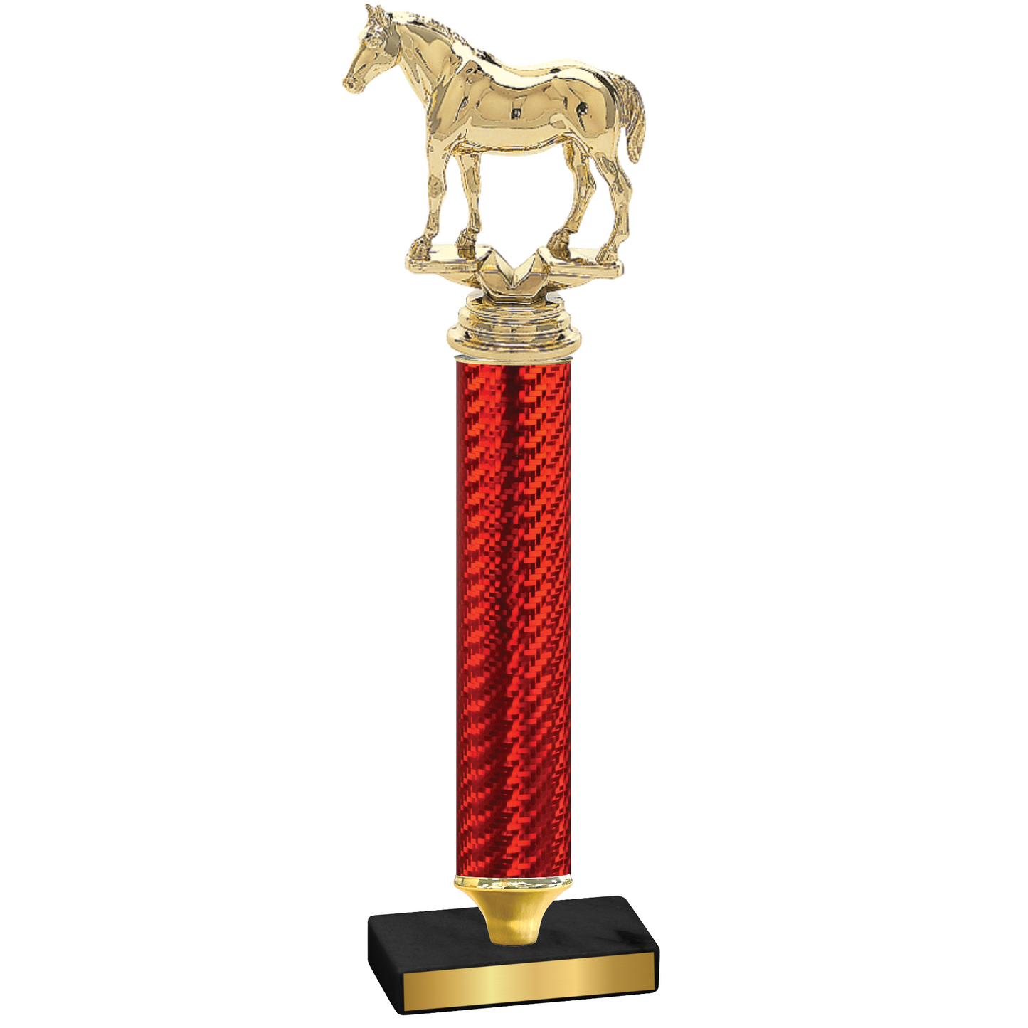 Value Red Carbon Fiber Horses Trophy