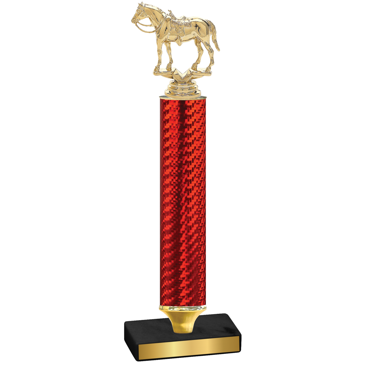 Value Red Carbon Fiber Horses Trophy