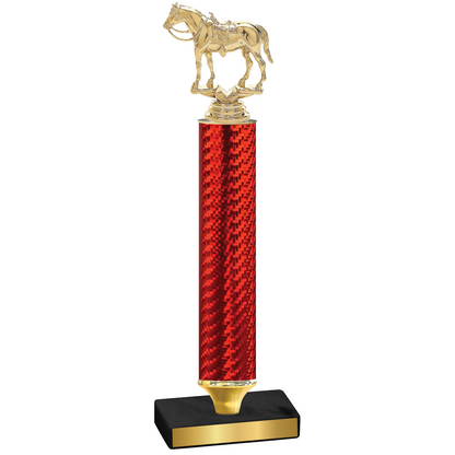 Value Red Carbon Fiber Horses Trophy