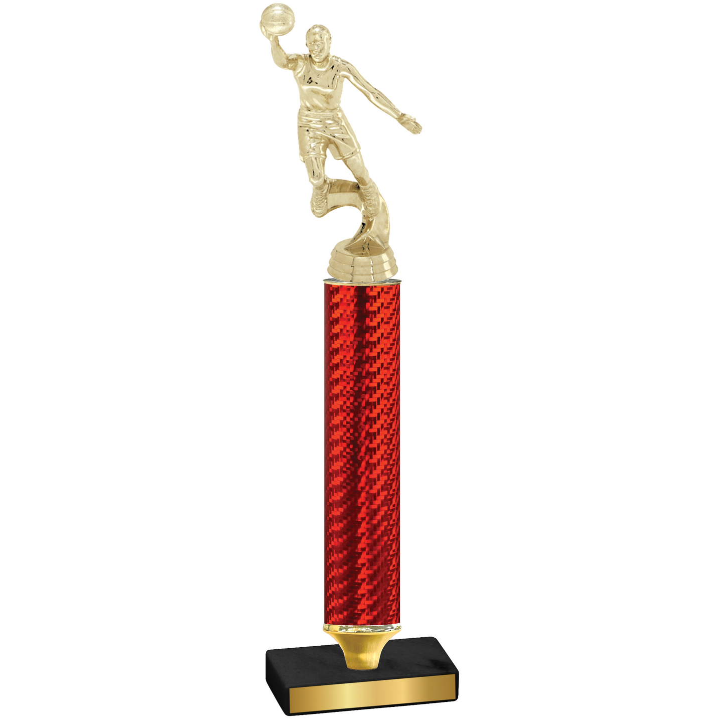 Value Red Carbon Fiber Basketball Trophy