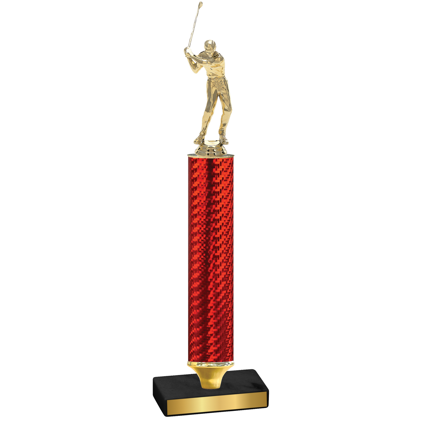 Value Red Carbon Fiber Golf Trophy