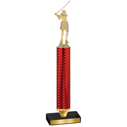 Value Red Carbon Fiber Golf Trophy