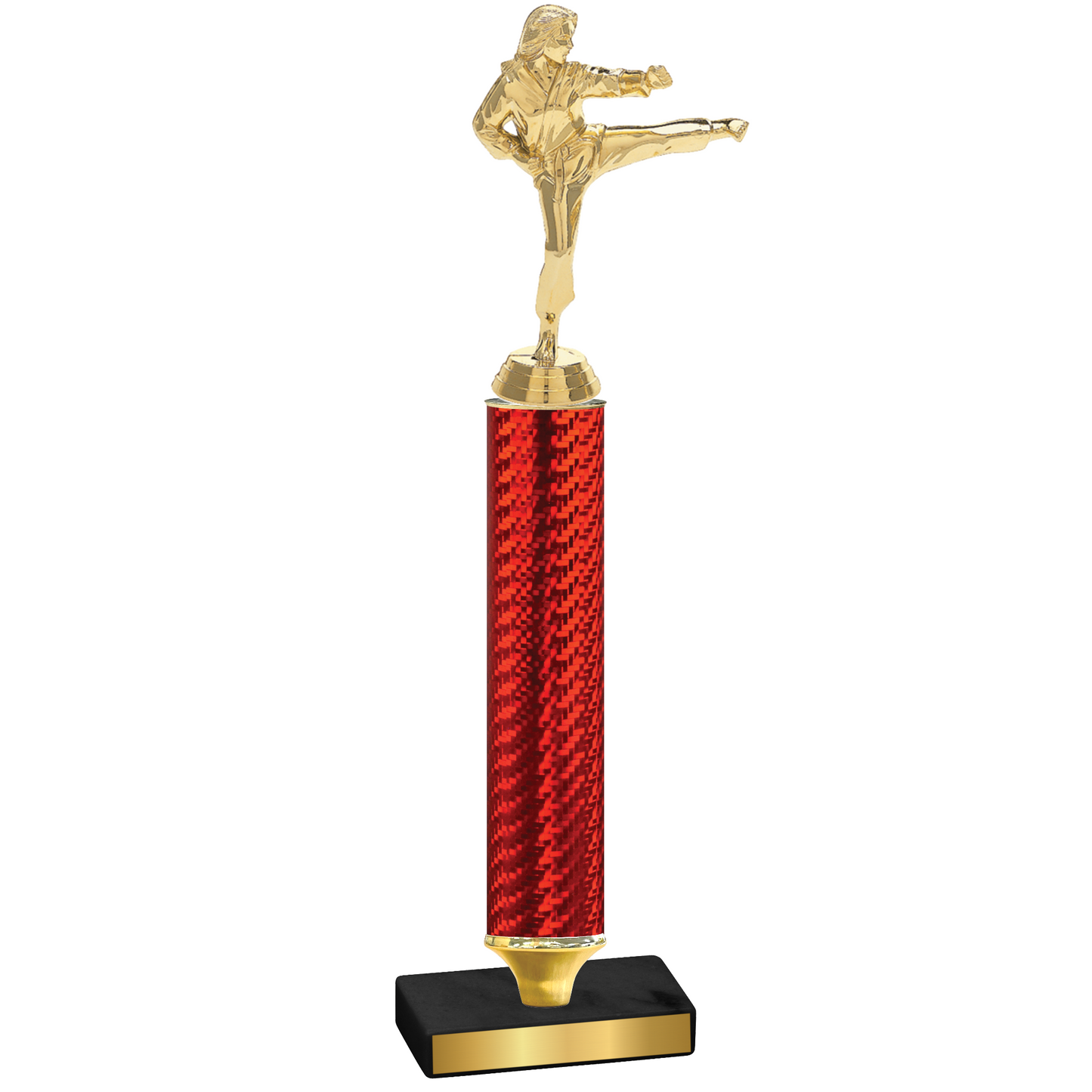 Value Red Carbon Fiber Karate Trophy