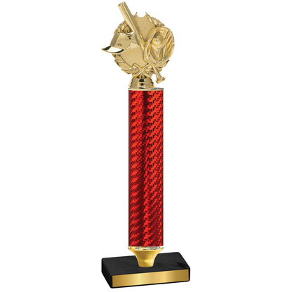 Value Red Carbon Fiber Baseball Trophy