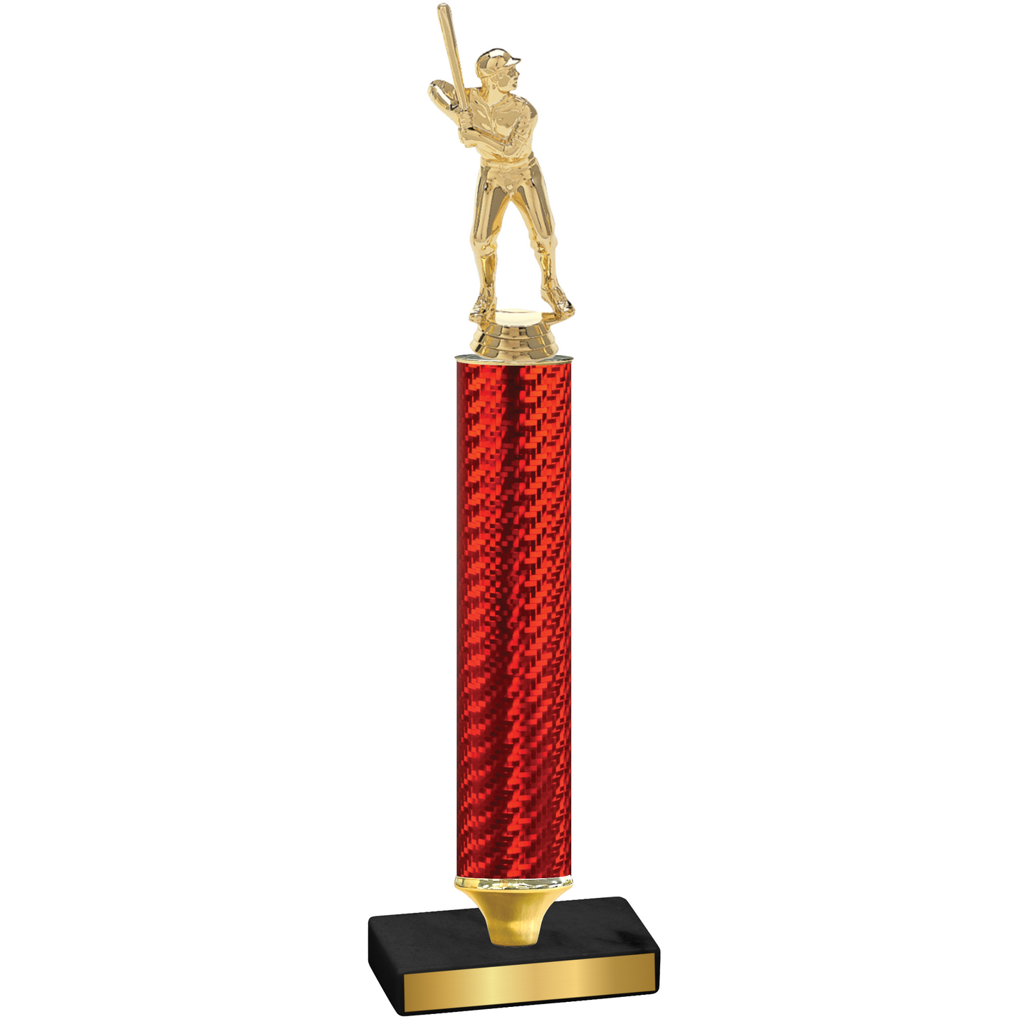 Value Red Carbon Fiber Baseball Trophy