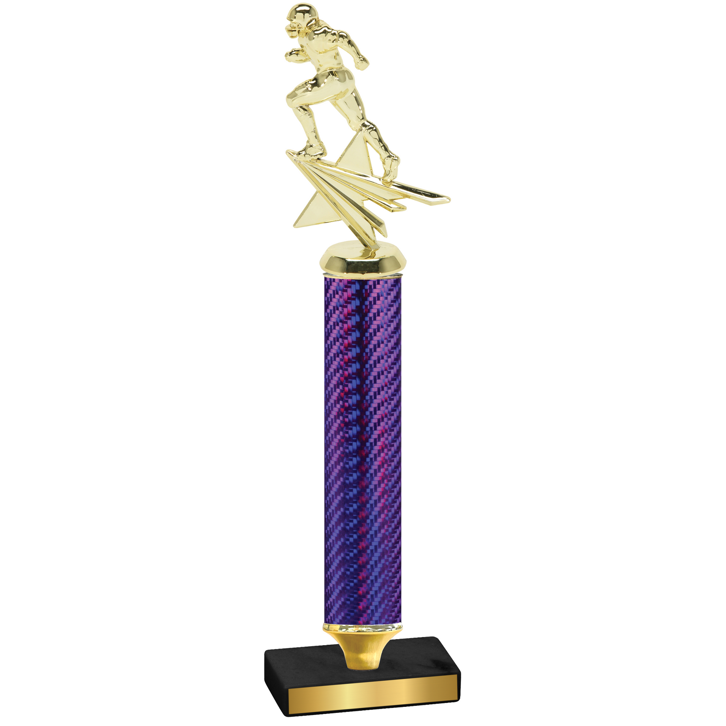 Value Purple Carbon Fiber Football Trophy