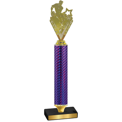 Value Purple Carbon Fiber Rugby Trophy