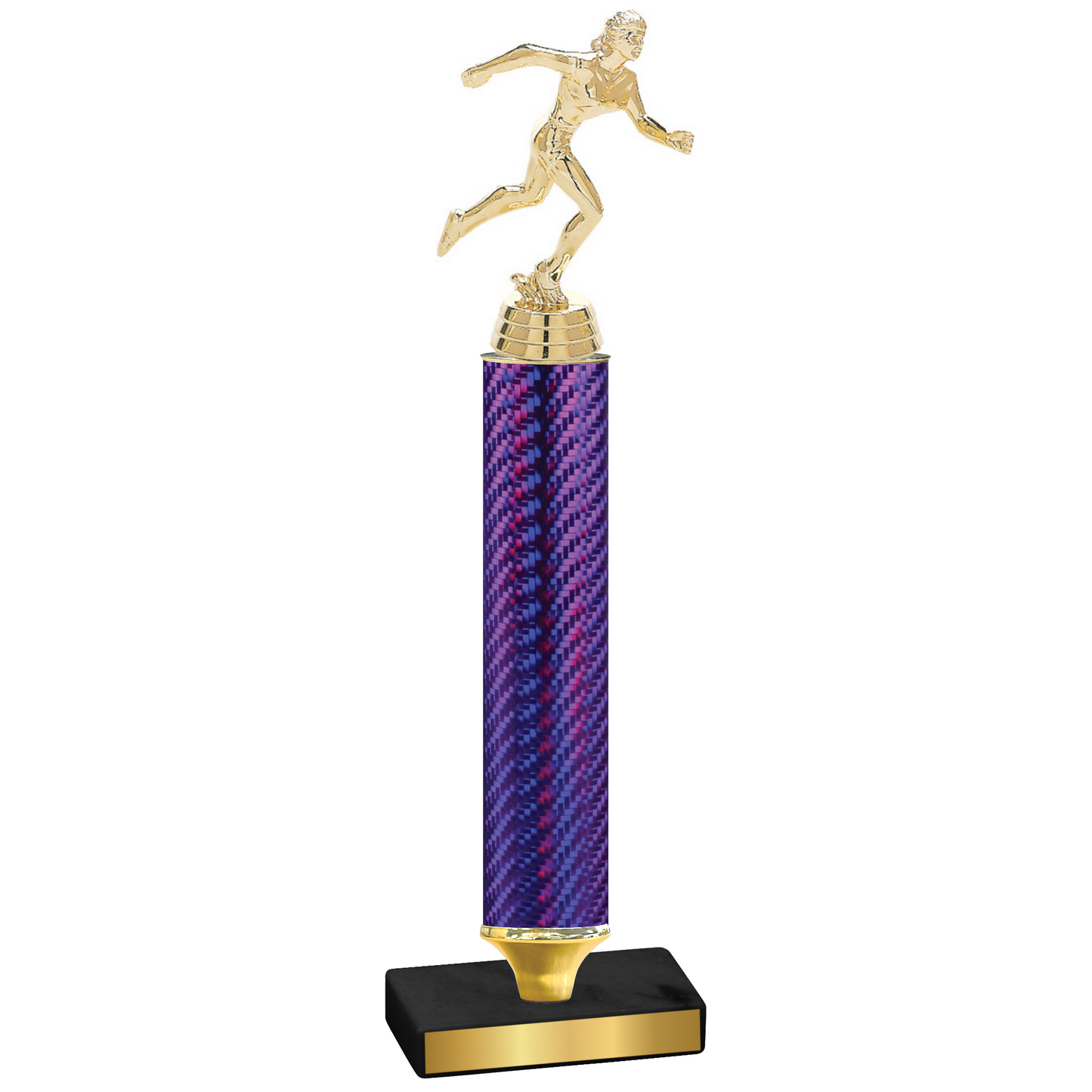 Value Purple Carbon Fiber Running Trophy