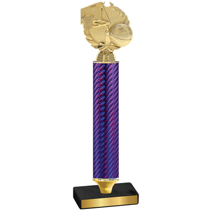 Value Purple Carbon Fiber Basketball Trophy