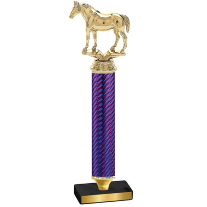 Value Purple Carbon Fiber Horses Trophy