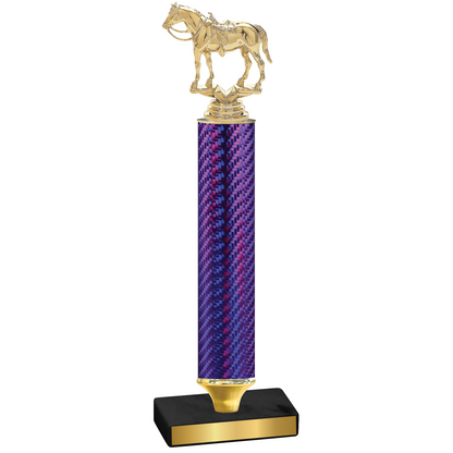 Value Purple Carbon Fiber Horses Trophy