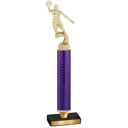 Value Purple Carbon Fiber Basketball Trophy