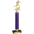 Value Purple Carbon Fiber Flag Football Trophy
