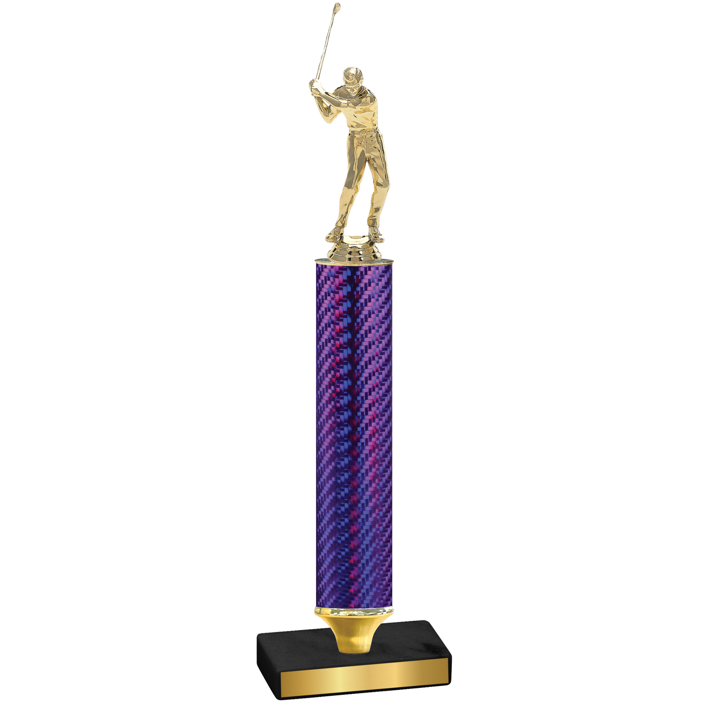 Value Purple Carbon Fiber Golf Trophy