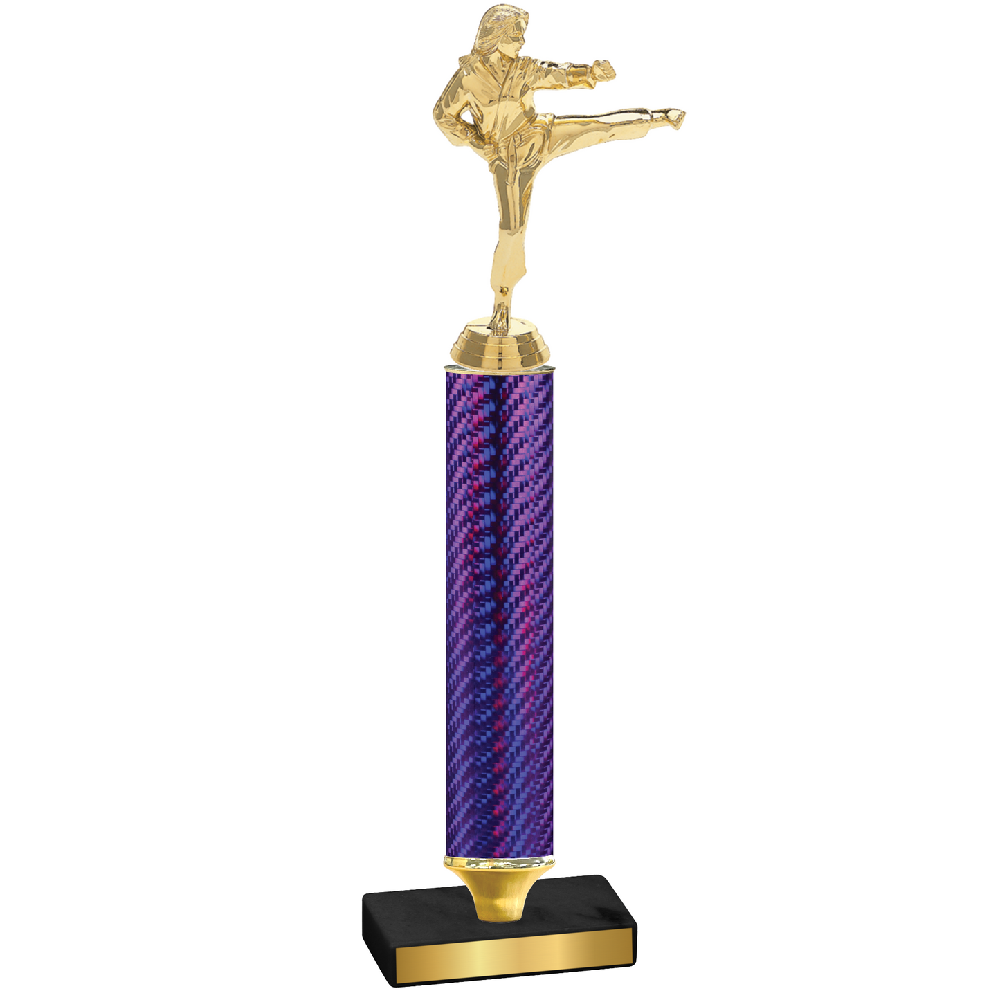 Value Purple Carbon Fiber Karate Trophy