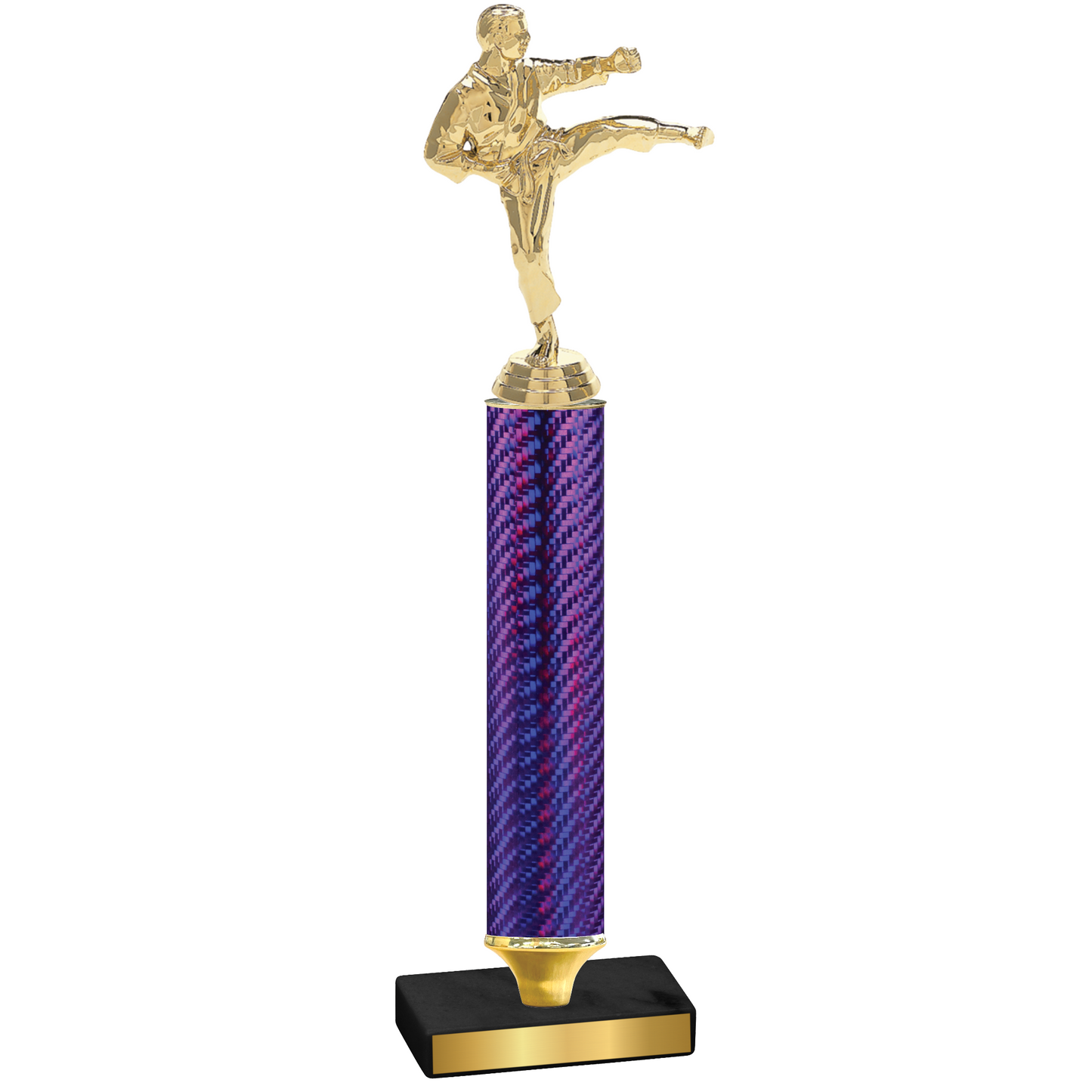 Value Purple Carbon Fiber Karate Trophy