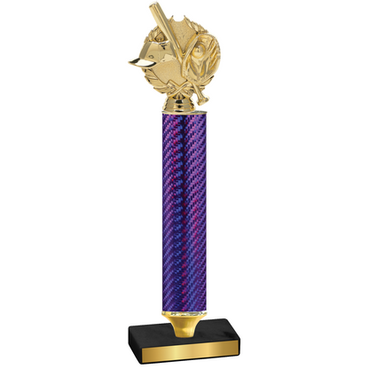 Value Purple Carbon Fiber Baseball Trophy