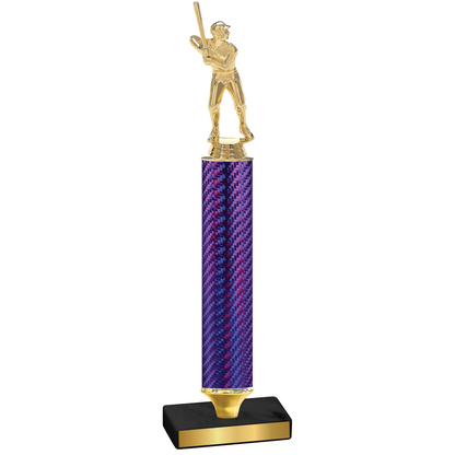 Value Purple Carbon Fiber Baseball Trophy