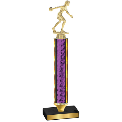 Value Purple Glacier Bowling Trophy