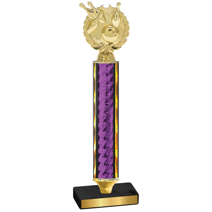 Value Purple Glacier Bowling Trophy