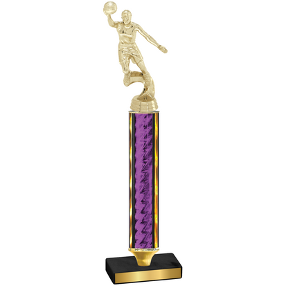 Value Purple Glacier Basketball Trophy