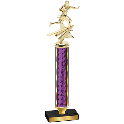 Value Purple Glacier Flag Football Trophy