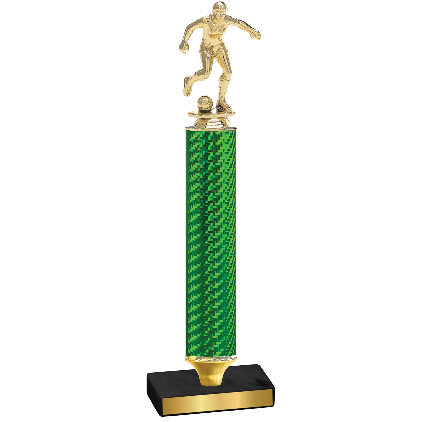 Value Green Carbon Fiber Soccer Trophy