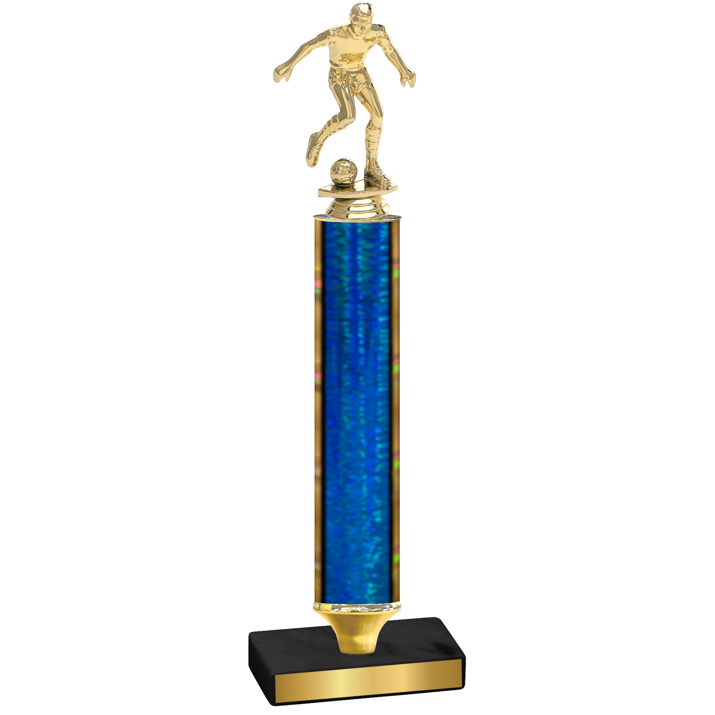 Value Blue Glacier Soccer Trophy