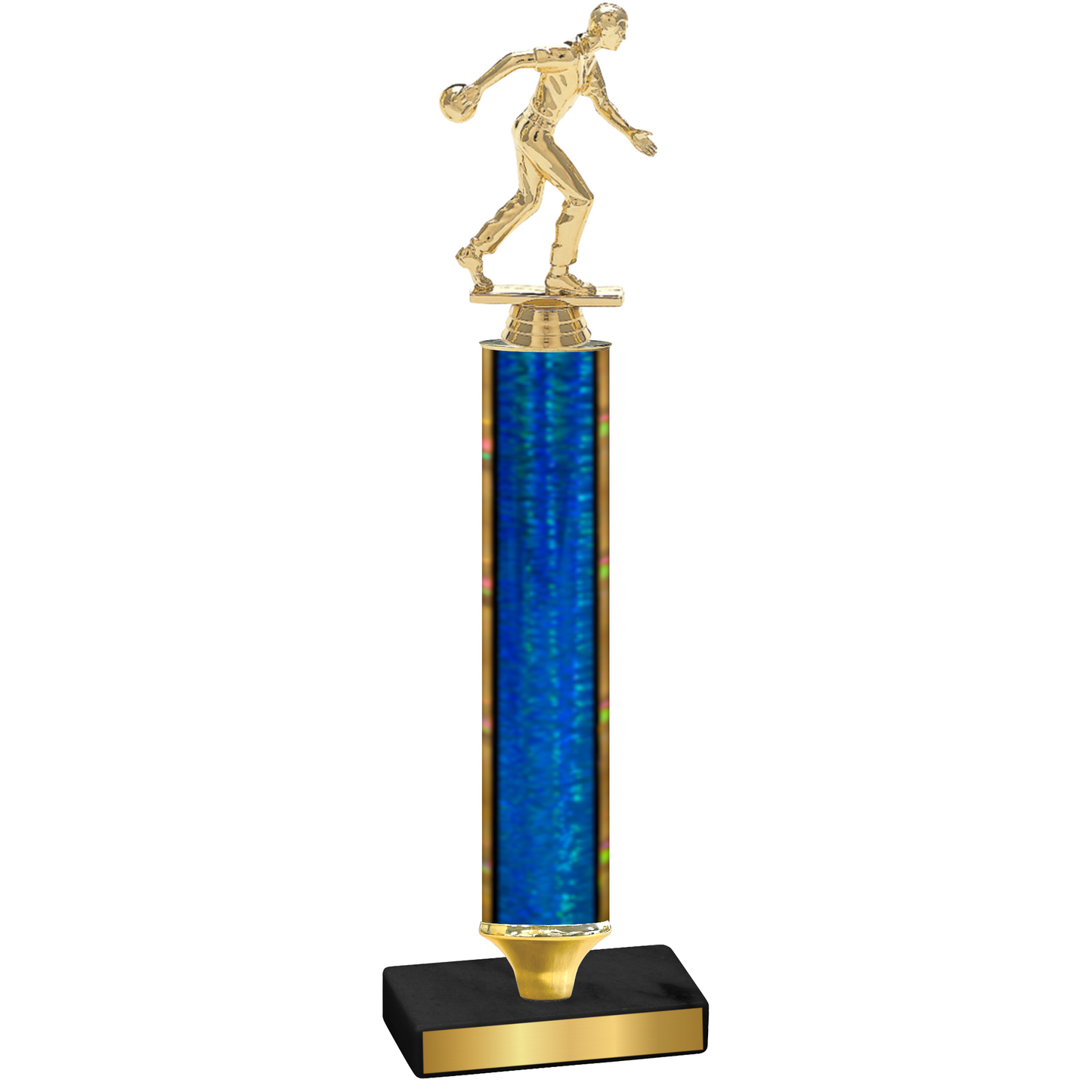 Value Blue Glacier Bowling Trophy