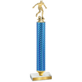 Value Blue Carbon Fiber Soccer Trophy
