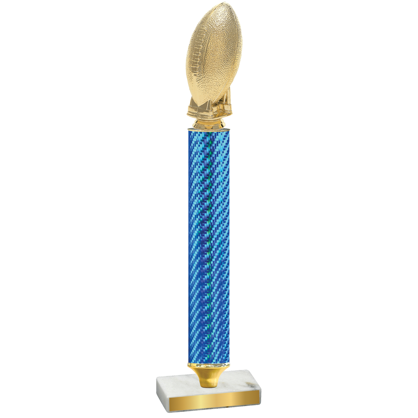 Value Blue Carbon Fiber Football Trophy