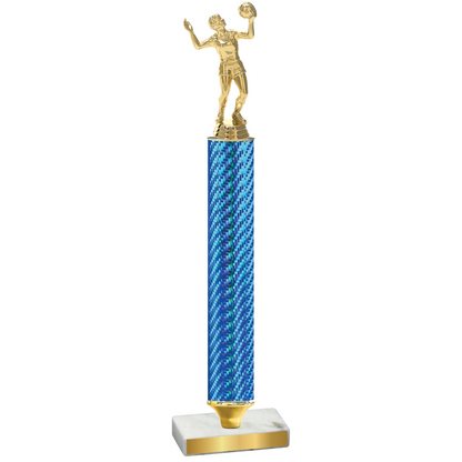 Value Blue Carbon Fiber Volleyball Trophy