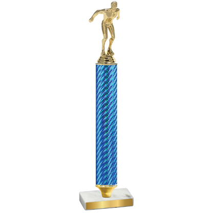 Value Blue Carbon Fiber Swimming Trophy