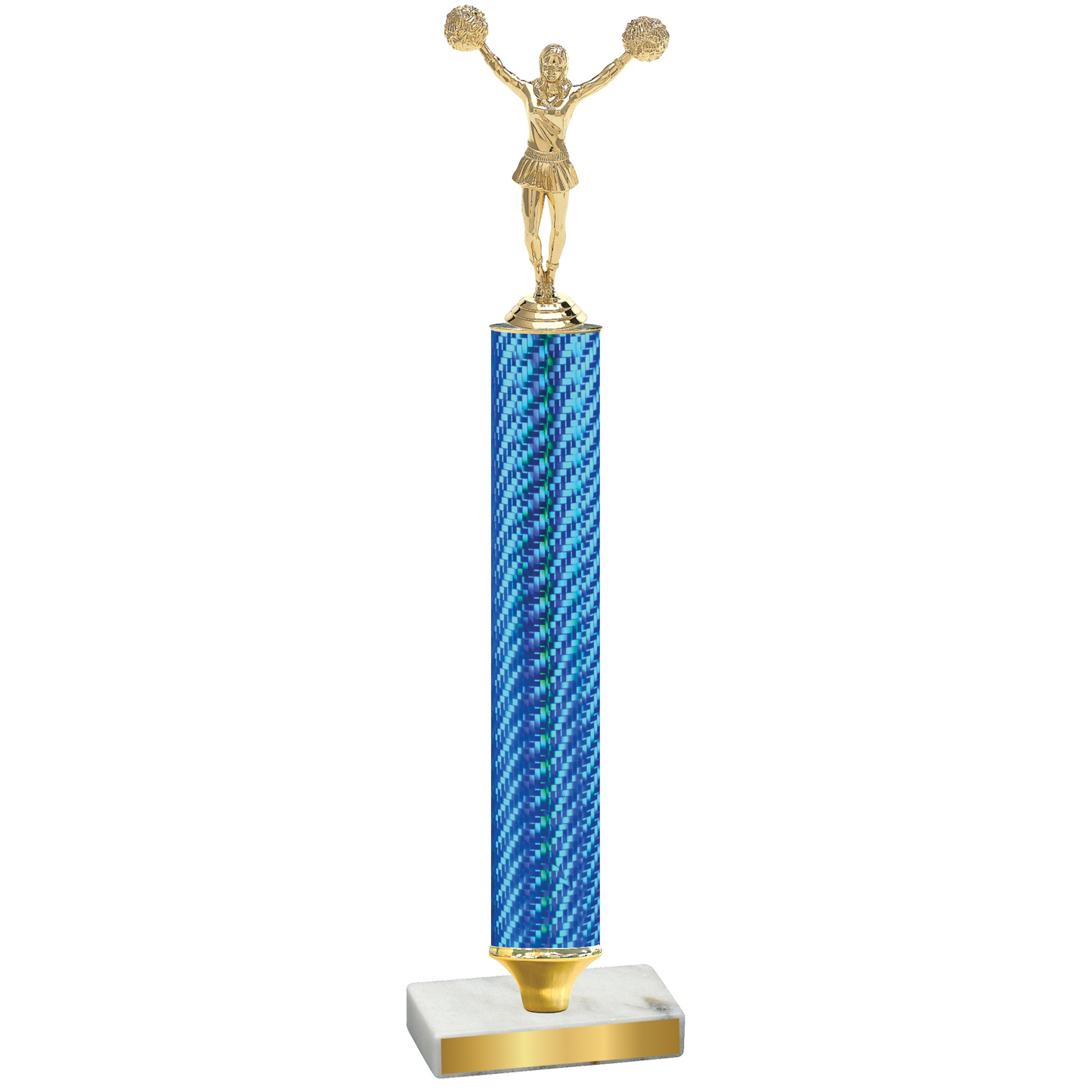 Value Blue Carbon Fiber Cheerleading Trophy