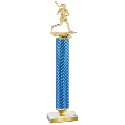 Value Blue Carbon Fiber Lacrosse Trophy