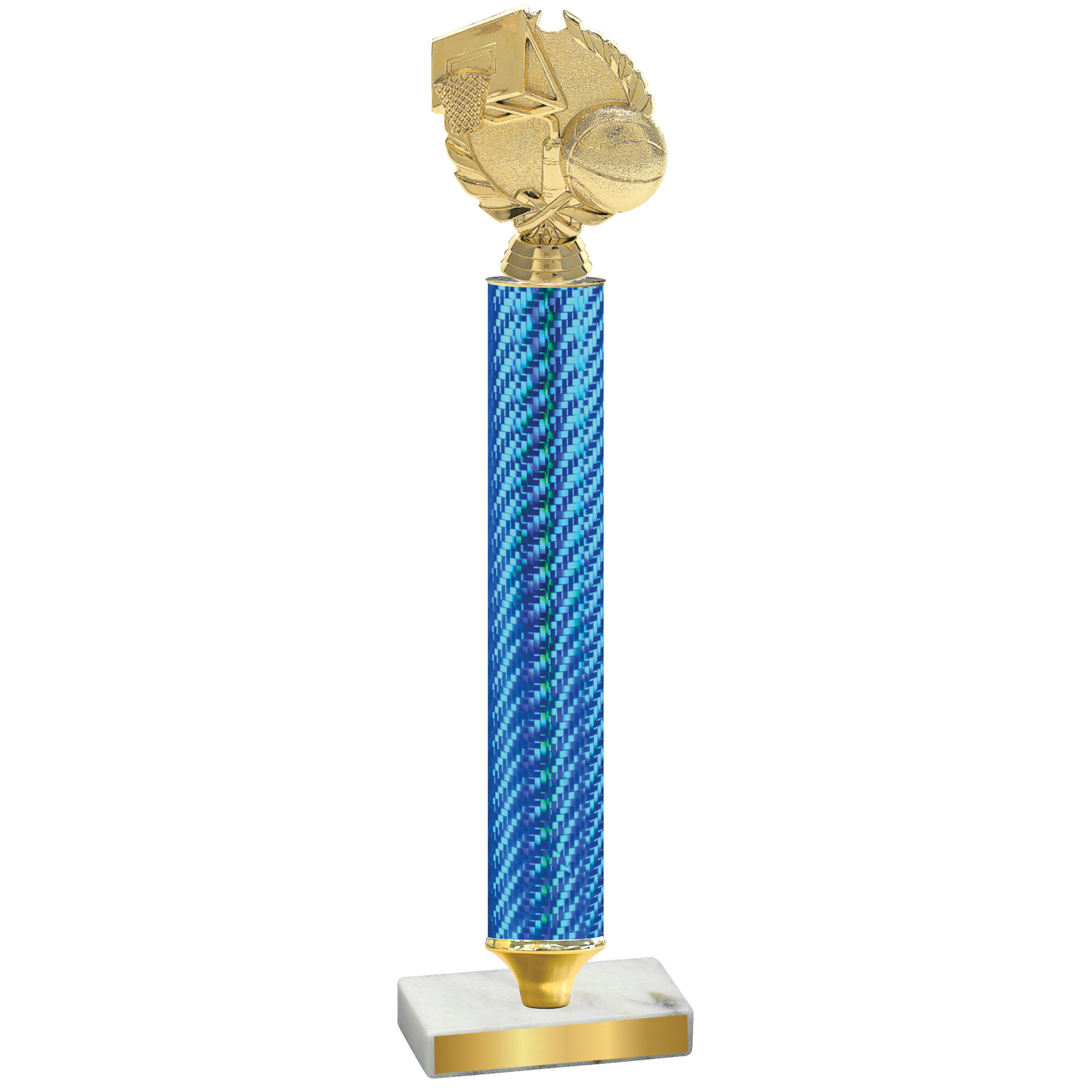 Value Blue Carbon Fiber Basketball Trophy