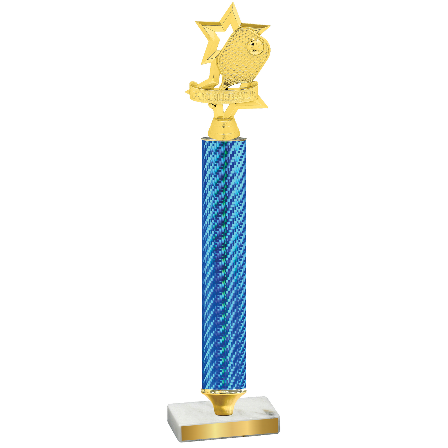 Value Blue Carbon Fiber Pickleball Trophy