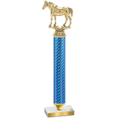 Value Blue Carbon Fiber Horses Trophy