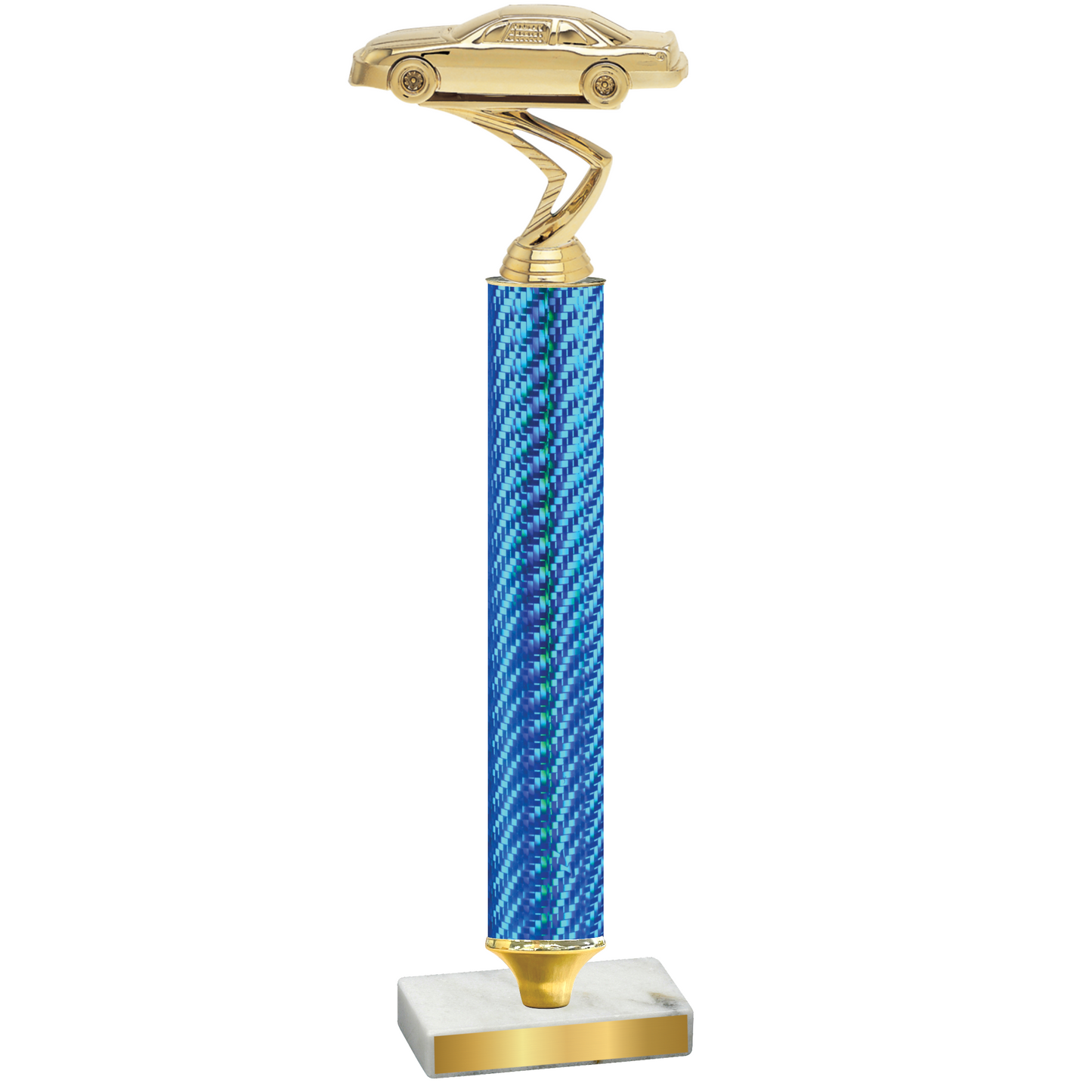 Value Blue Carbon Fiber Cars Trophy